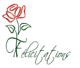 Gif animé félicitations rose